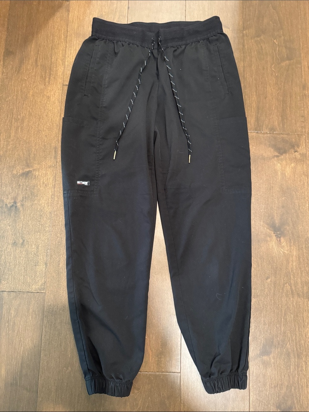 Grey's Anatomy Black Women’s Scrub Pant Joggers with Drawstring